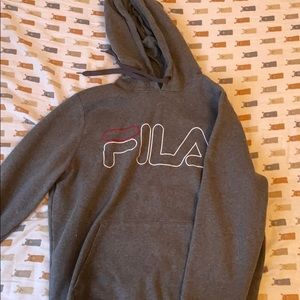 Grey fila hoodie